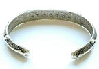 Vintage Sterling Silver Modernist Cuff Bracelet Signed R E D S T O N E