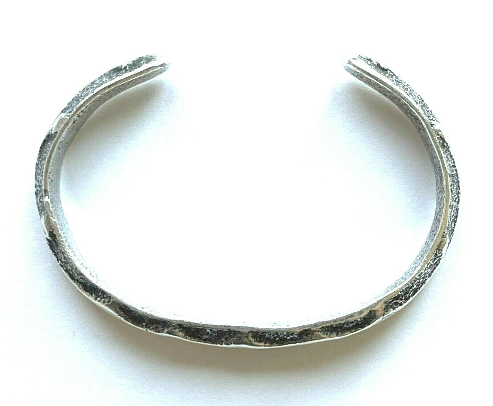 Vintage Sterling Silver Modernist Cuff Bracelet Signed R E D S T O N E