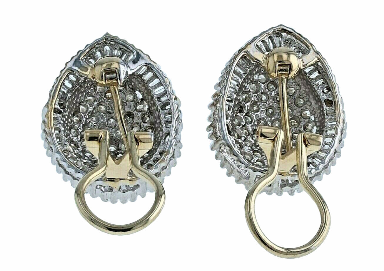 14kt White & Yellow Gold 2.00ctw Diamond Earrings