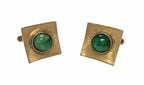 14kt Yellow Gold and Jade Cuff Links