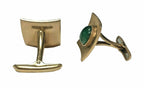 14kt Yellow Gold and Jade Cuff Links