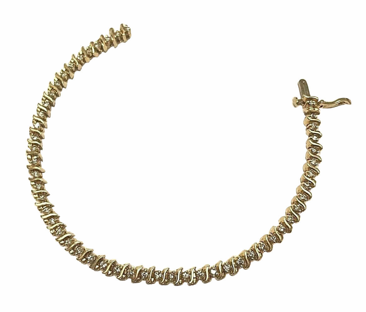 14KT Yellow Gold and 0.31ctw Diamond Tennis Bracelet