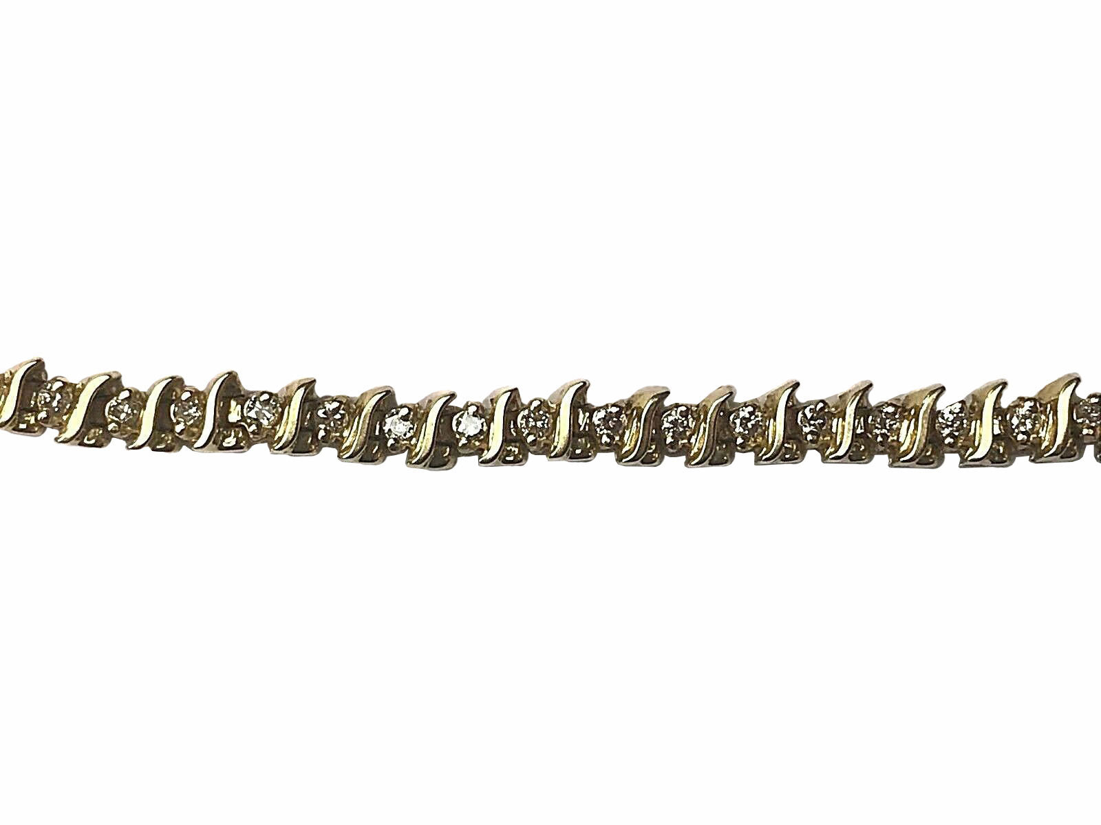 14KT Yellow Gold and 0.31ctw Diamond Tennis Bracelet