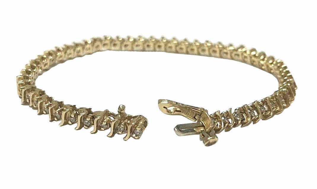 14KT Yellow Gold and 0.31ctw Diamond Tennis Bracelet