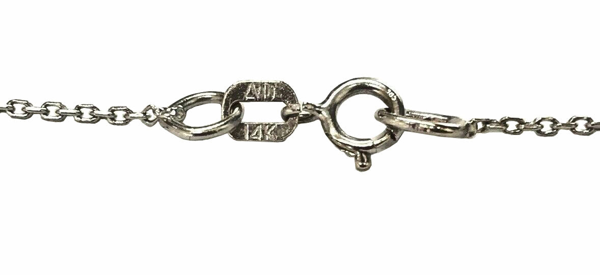 14KT White Gold 0.25ctw Diamond Pendant and Chain