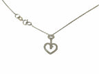 14KT White Gold 0.25ctw Diamond Pendant and Chain