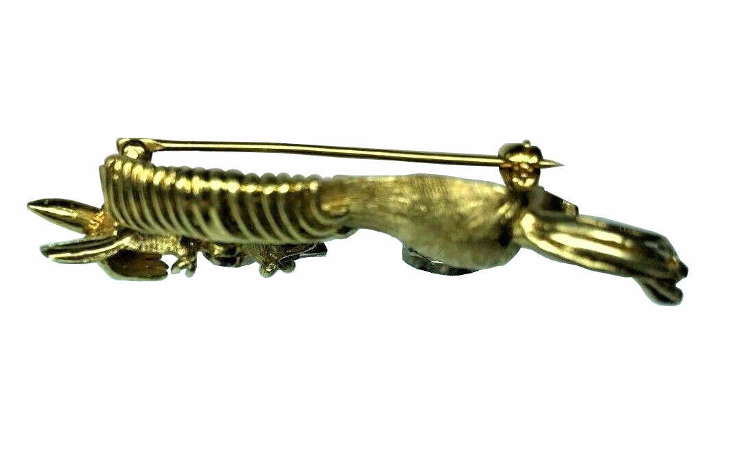 Vintage 18kt Yellow Gold Horse Pin Brooch with Sapphires & Diamonds