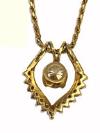 14kt yellow gold 0.94ctw Diamond Pendant & Chain