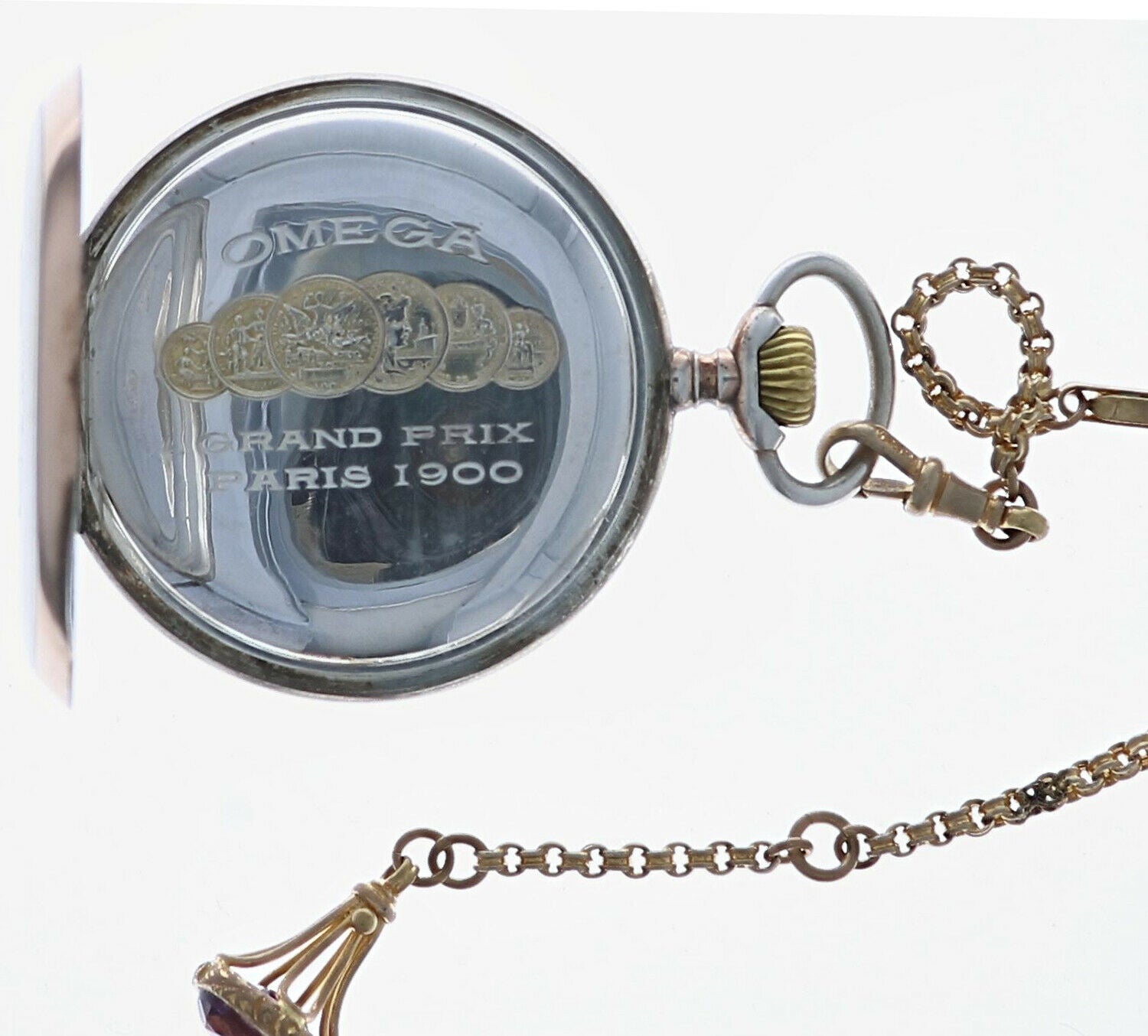 Omega Grand Prix 1900 18 Ligne Pocket Watch Case 0.800 Silver