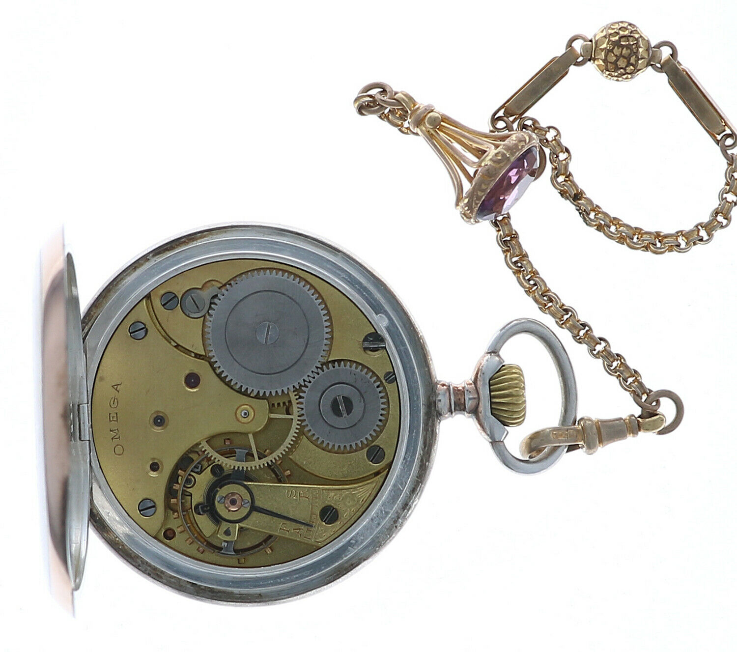 Omega Grand Prix 1900 18 Ligne Pocket Watch Case 0.800 Silver