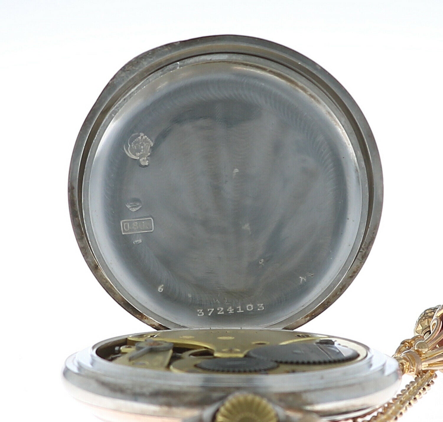 Omega Grand Prix 1900 18 Ligne Pocket Watch Case 0.800 Silver
