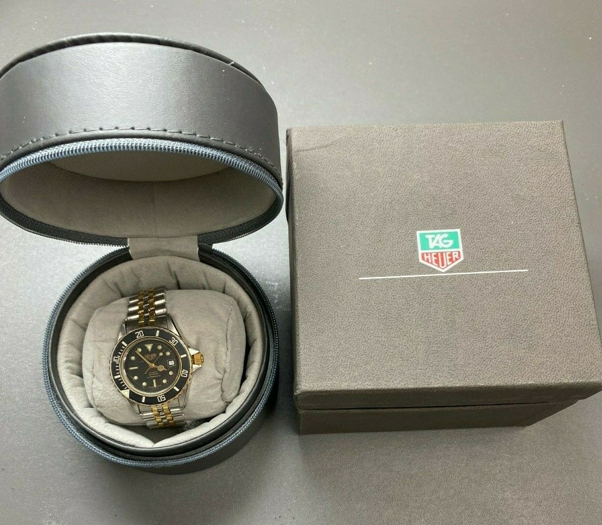 Vintage 32mm Tag Heuer 980.019 Gold Style Watch Etanche Acier Quartz