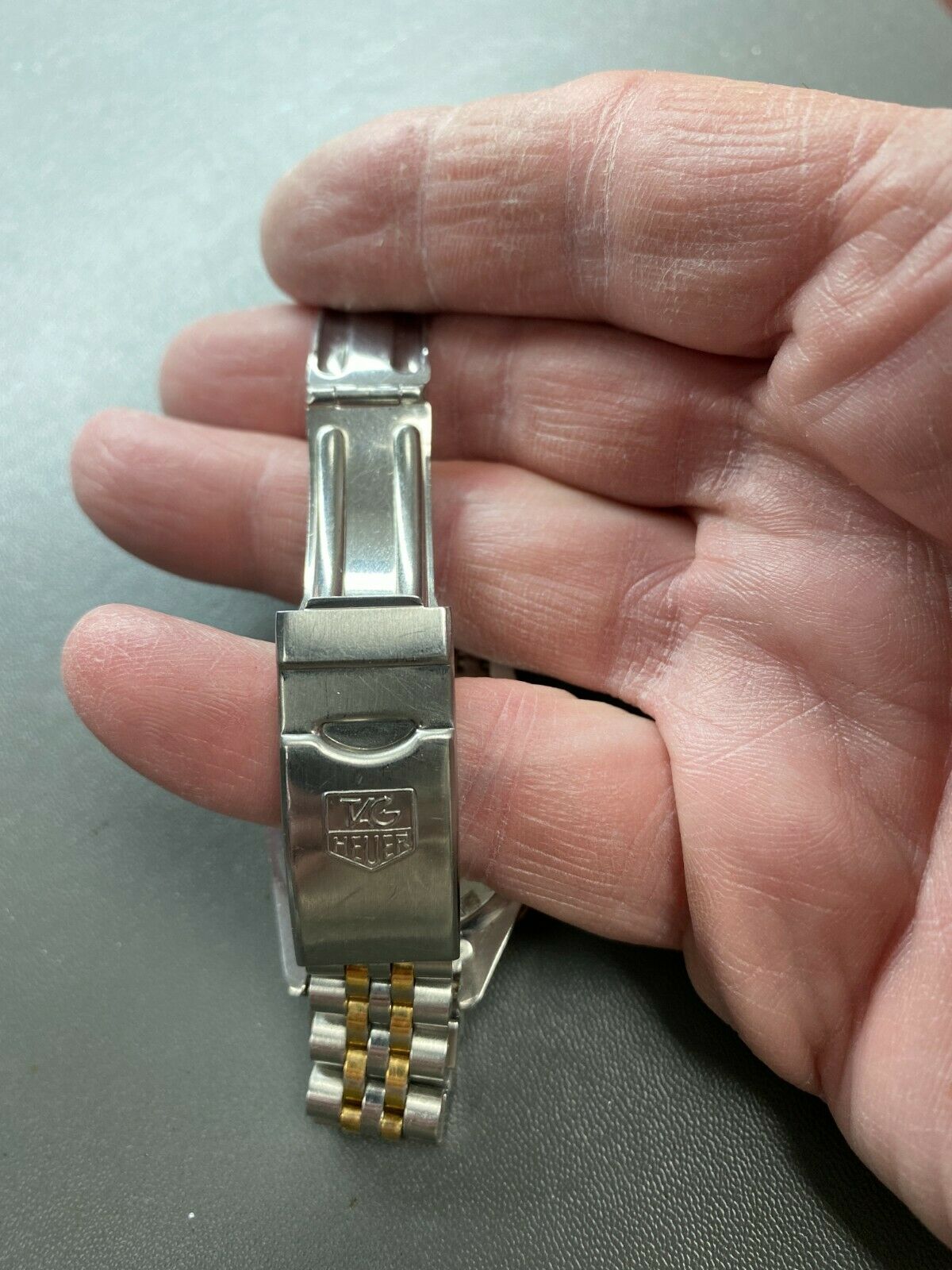 Vintage 32mm Tag Heuer 980.019 Gold Style Watch Etanche Acier Quartz