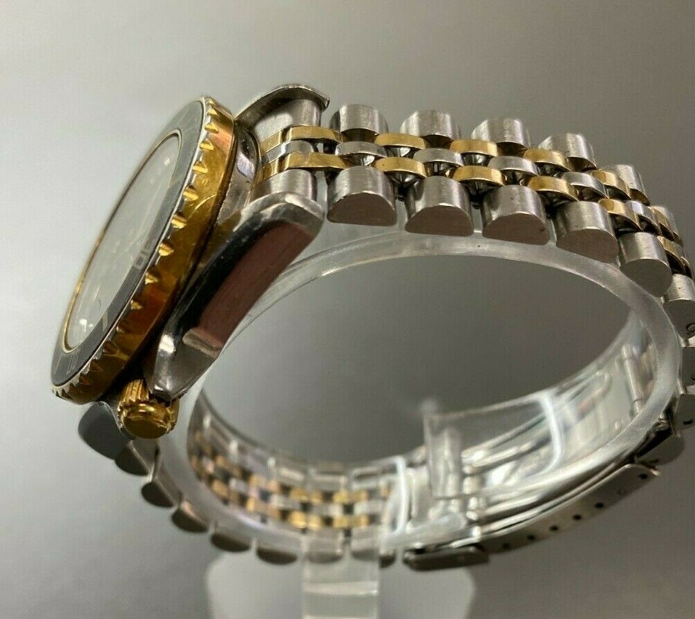 Vintage 32mm Tag Heuer 980.019 Gold Style Watch Etanche Acier Quartz