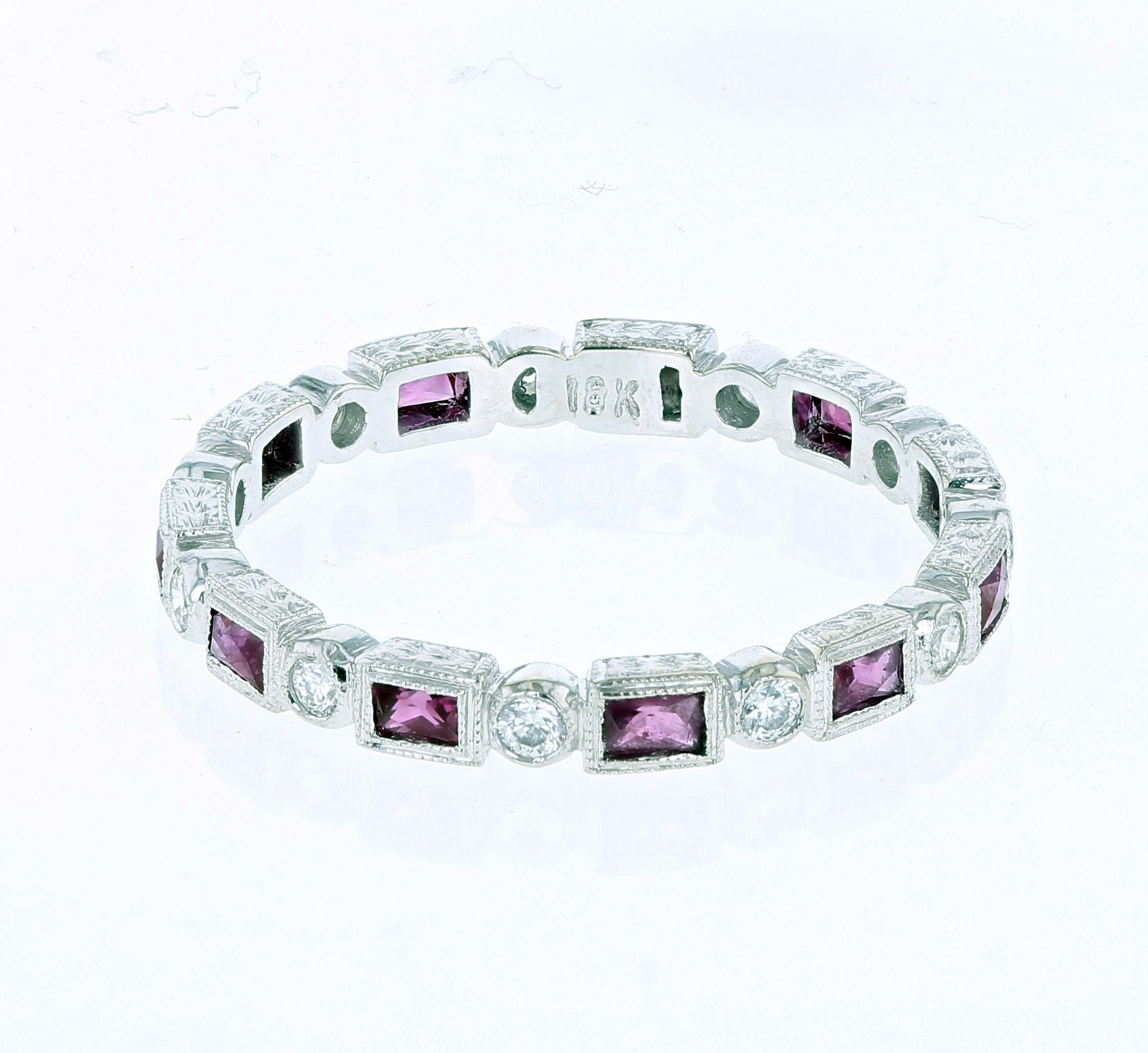 18kt White Gold Tourmaline & Diamond Ring