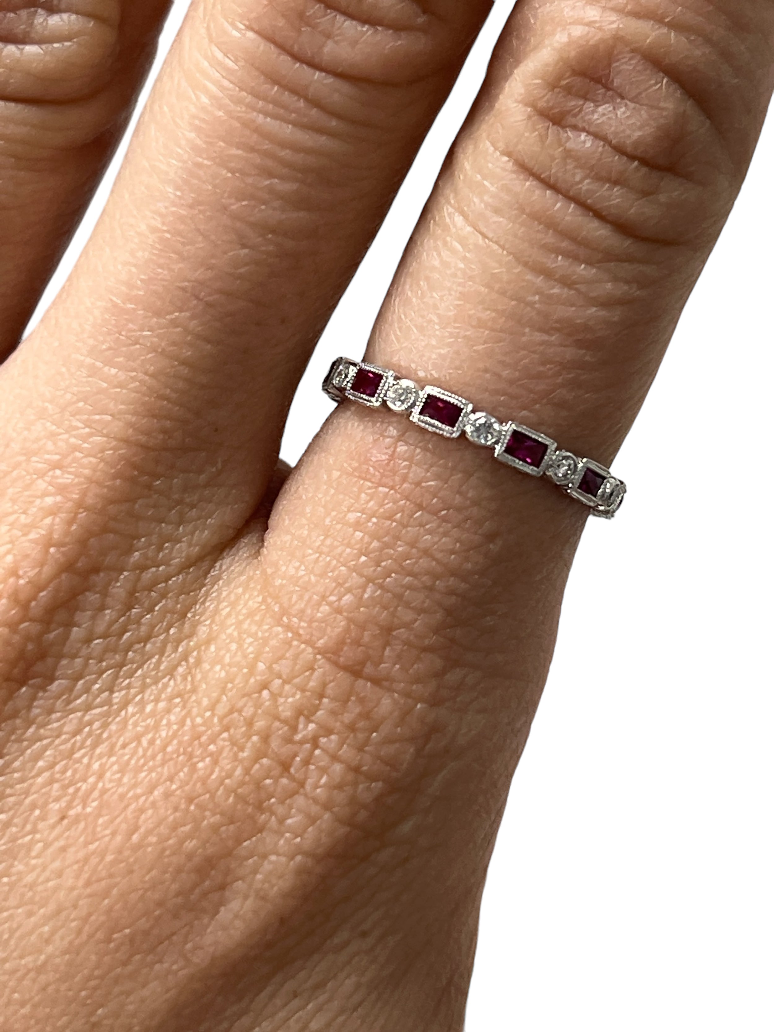 18kt White Gold Tourmaline & Diamond Ring