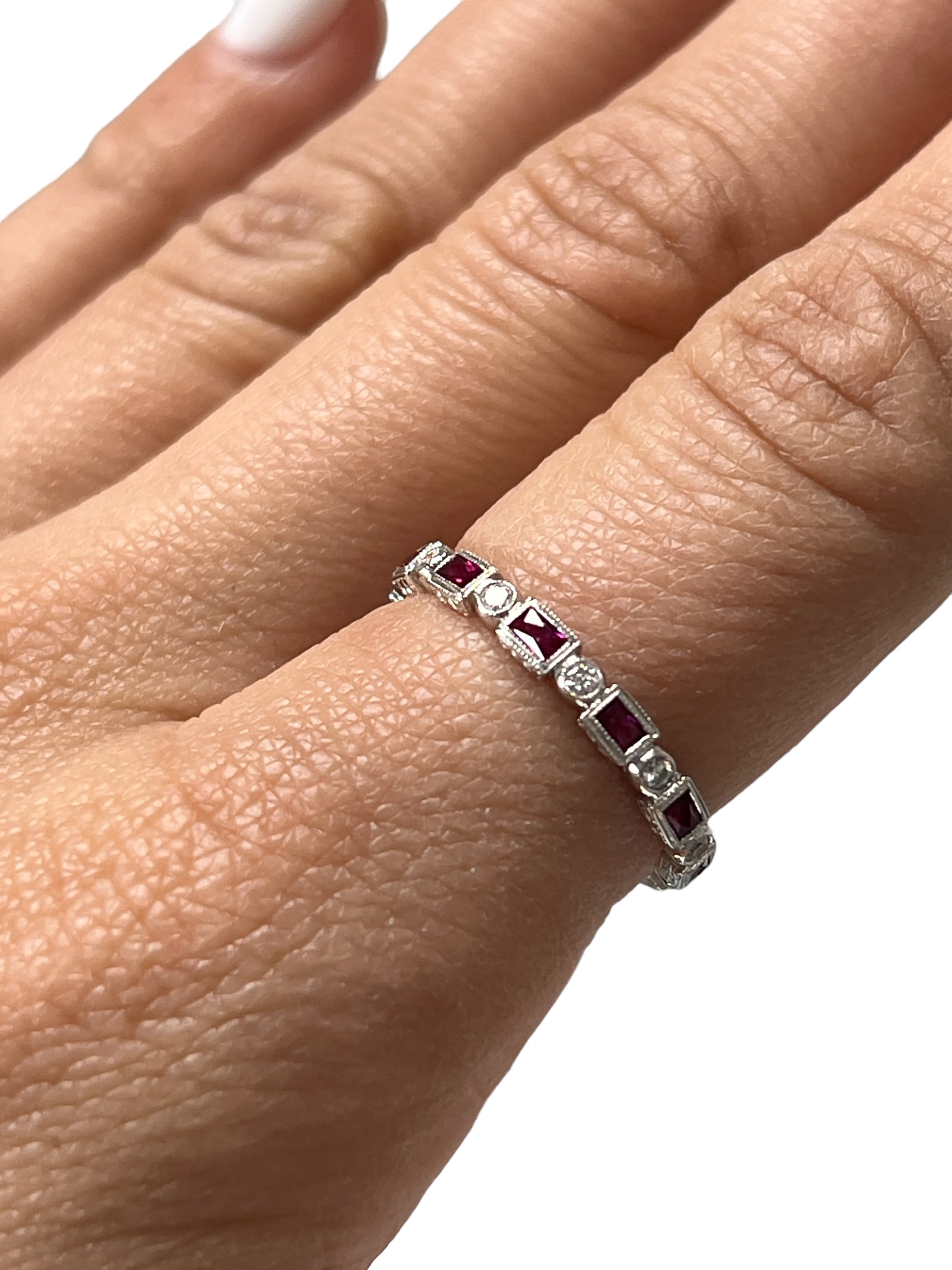 18kt White Gold Tourmaline & Diamond Ring