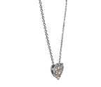 14kt White Gold .55 CTW Diamond Heart-Shaped Necklace