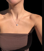 14kt White Gold .55 CTW Diamond Heart-Shaped Necklace