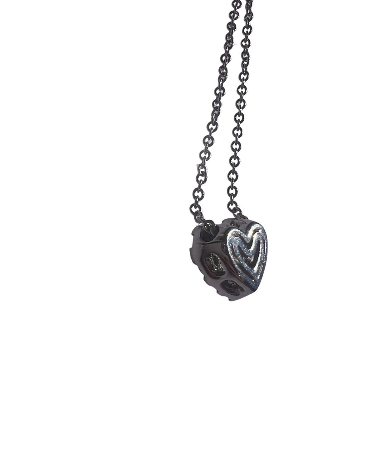 14kt White Gold .55 CTW Diamond Heart-Shaped Necklace