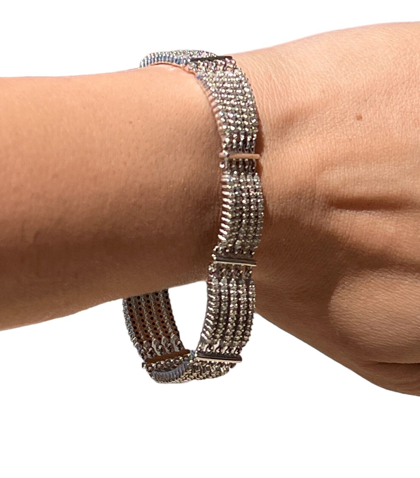 14k Gold Six Strand Diamond Bracelet