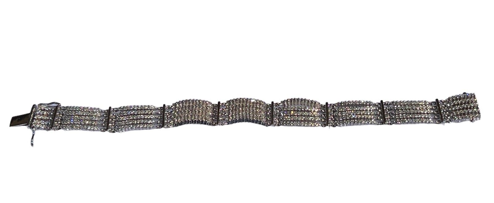 14k Gold Six Strand Diamond Bracelet
