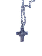 18k White Gold 0.50ctw Diamond Cross Pendant and Eternity Link Chain