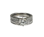 14K White Gold 1.77ctw Diamond Engagement Ring Set