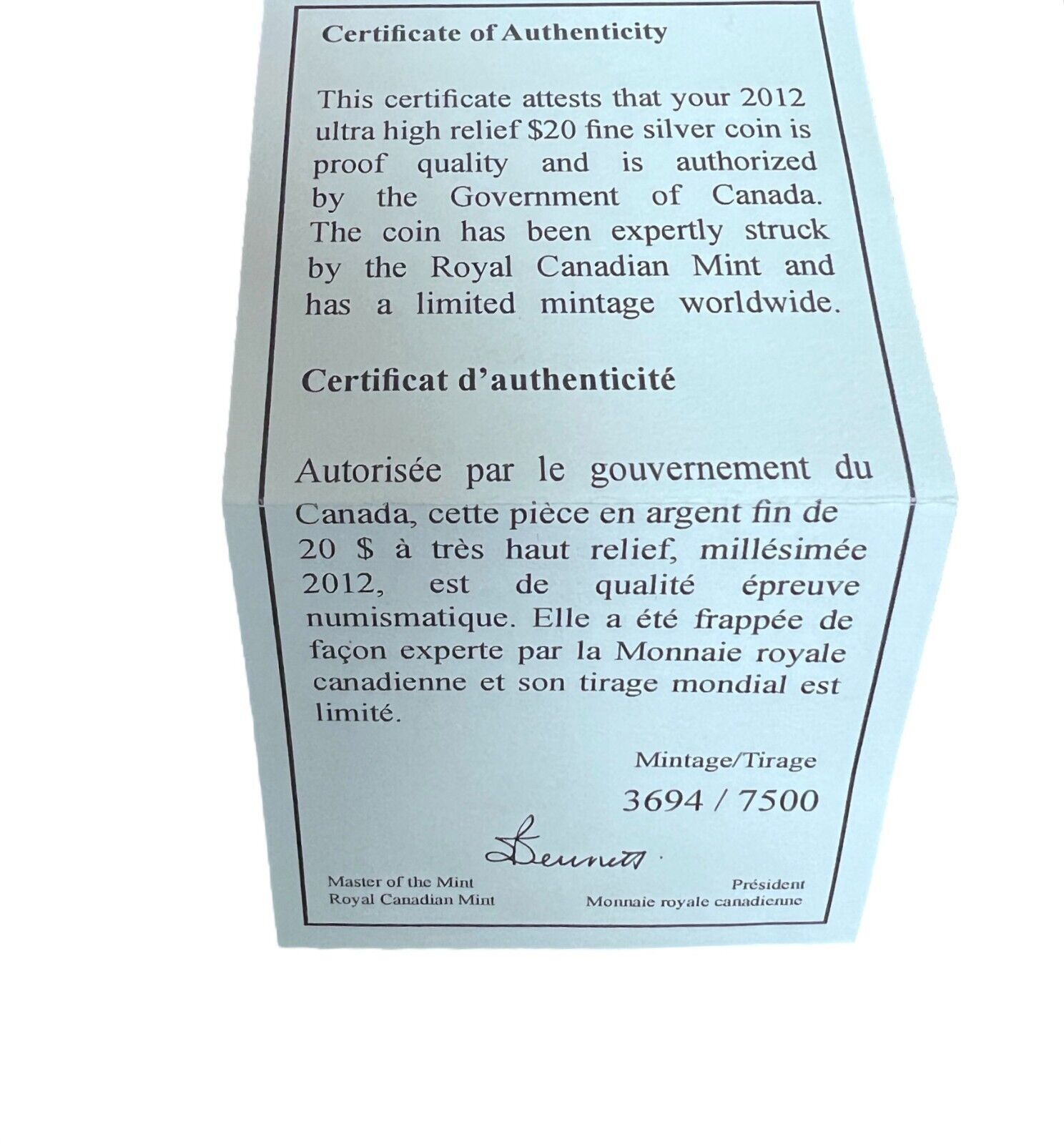 2012 20 Dollars Fine Silver Coin Queens Diamond Jubilee