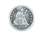 Carson City Silver 1876 Seated Liberty US Quarter
