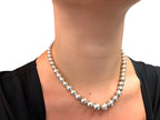Tiffany & Co 16” Hardware Graduated Sterling Silver Beaded Necklace w/Pouch
