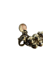 Tiffany & Co 16” Hardware Graduated Sterling Silver Beaded Necklace w/Pouch