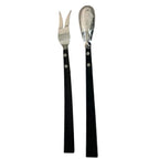 Allan Adler Sterling Ebony Town & Country 2 Tine Salad Set