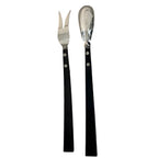 Allan Adler Sterling Ebony Town & Country 2 Tine Salad Set