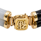14k Gold Jade Multi Color Bracelet 45.3g