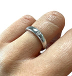 Cartier 18kt White Gold Diamond Wedding Band Sz 6