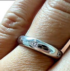 Cartier 18kt White Gold Diamond Wedding Band Sz 6