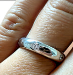 Cartier 18kt White Gold Diamond Wedding Band Sz 6