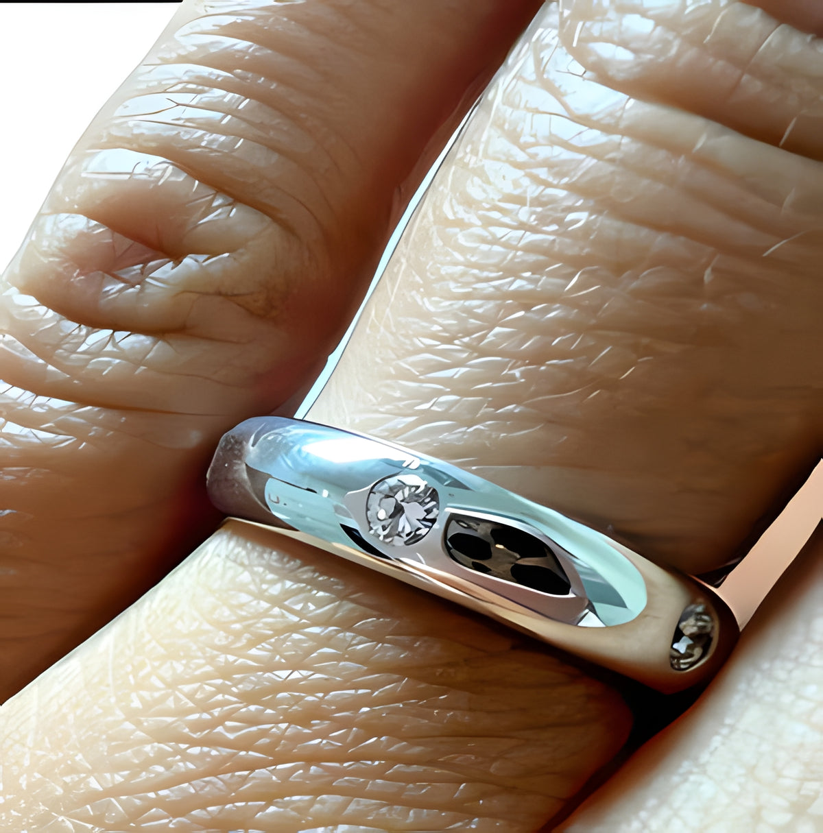 Cartier 18kt White Gold Diamond Wedding Band Sz 6