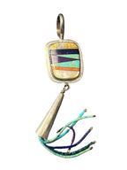 Southwestern Zuni Pendant with Colorful Bead Detail