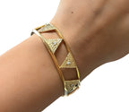 Misahara 18kt Yellow Gold Gilded Cuff Bracelet with 0.20ctw of Diamonds