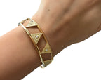 Misahara 18kt Yellow Gold Gilded Cuff Bracelet with 0.20ctw of Diamonds