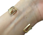 Misahara 18kt Yellow Gold Gilded Cuff Bracelet with 0.20ctw of Diamonds
