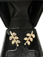 18kt Rose Gold Diamond and Moonstone Earrings