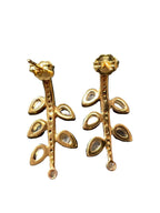 18kt Rose Gold Diamond and Moonstone Earrings