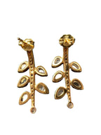 18kt Rose Gold Diamond and Moonstone Earrings