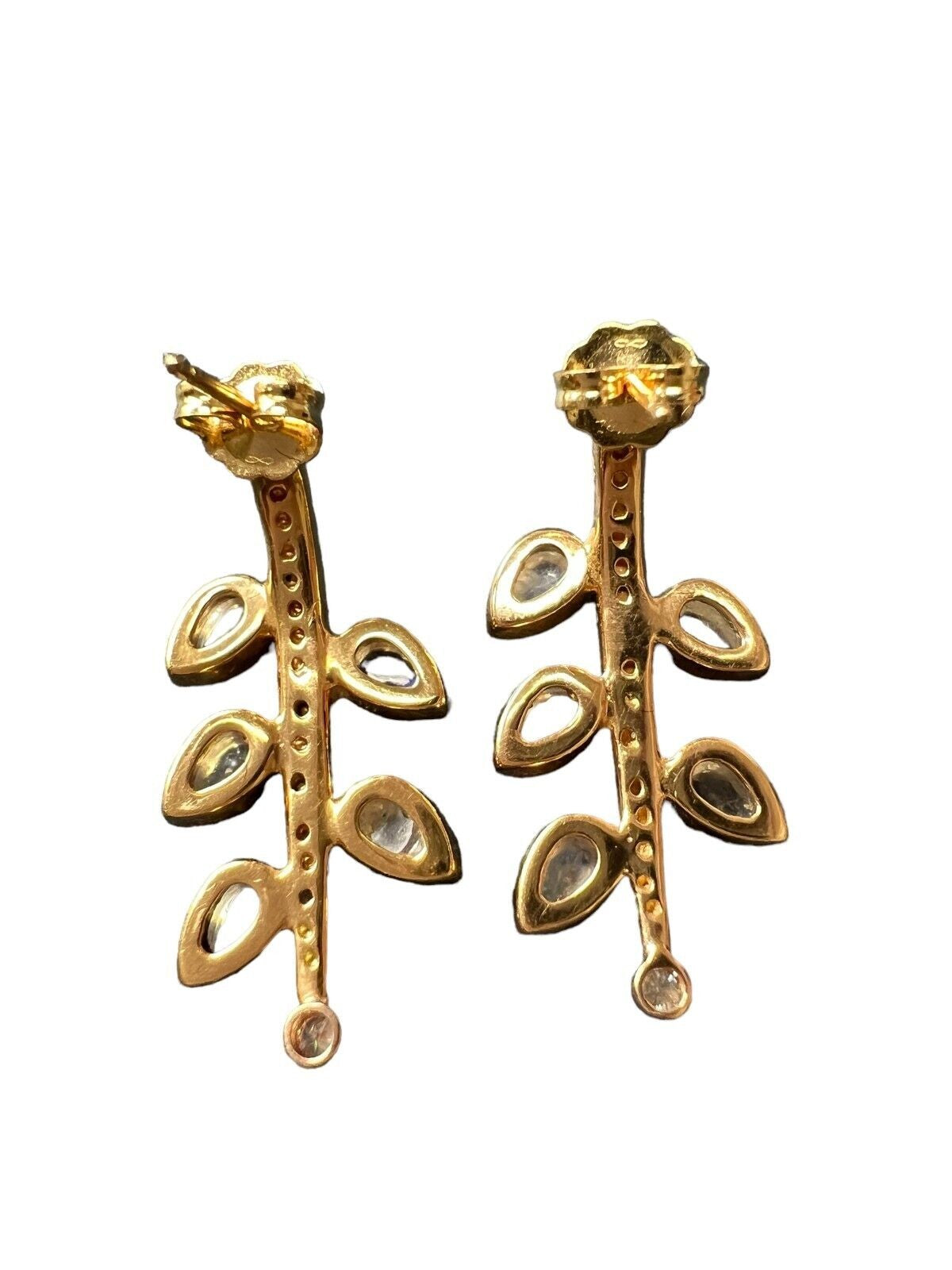 18kt Rose Gold Diamond and Moonstone Earrings