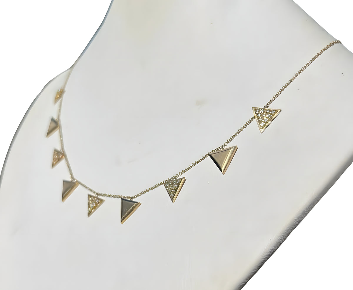 18kt Yellow Gold and Diamond Unity World We Necklace