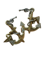 Misahara 18kt Yellow Gold and Diamond Open Air Cufflinks