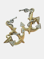 Misahara 18kt Yellow Gold and Diamond Open Air Cufflinks